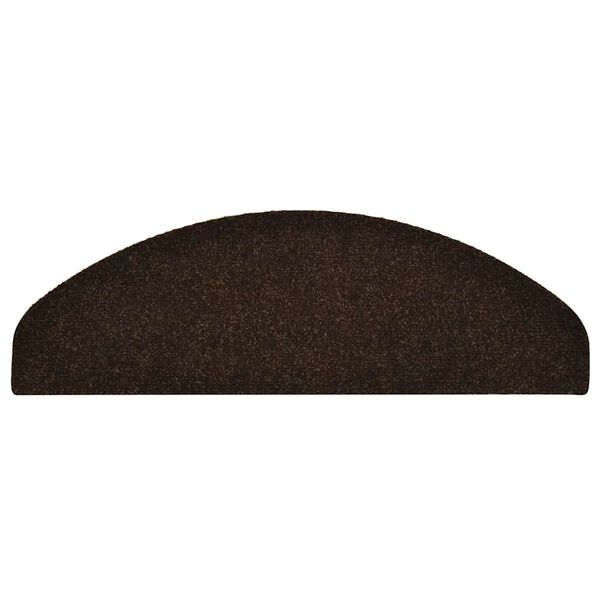 vidaXL Trapmatten Zelfklevend 30 stuks 65x21x4 cm Bruin Halfrond Groot