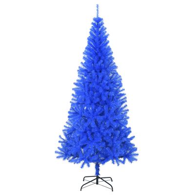 vidaXL Kunstkerstboom met standaard 210 cm PVC blauw