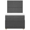 vidaXL Boxspring met matras stof donkergrijs 90x190 cm