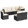 vidaXL 8-delige Loungeset met kussens poly rattan zwart