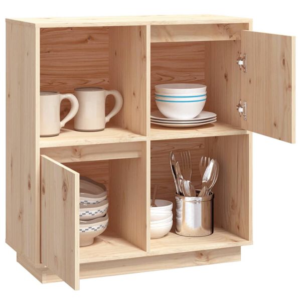 vidaXL Dressoir 74x35x80 cm massief grenenhout