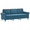 vidaXL 2-delige Loungeset met kussens fluweel blauw