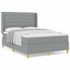 vidaXL Boxspringbed met matras Lichtgrijs 140 x 190 cm Stof