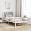 vidaXL Bedframe Lichtgrijs 90 x 190 cm Massief grenenhout