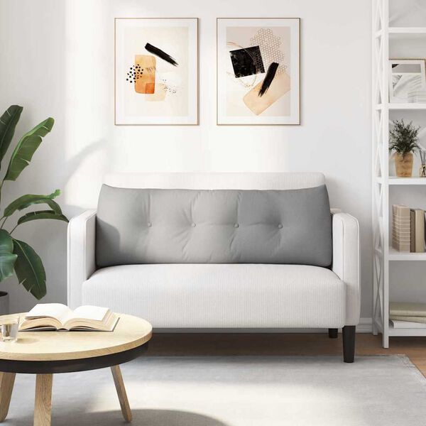 vidaXL Rugkussen Wolkengrijs 140 x 24 x 50 cm Stof