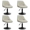 vidaXL Eetkamerstoelen draaibaar 4 st fluweel cr&egrave;mekleurig