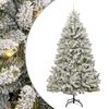 vidaXL Kunstkerstboom met 300 LED Groen en Wit 240 cm PVC en Metaal