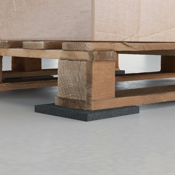 vidaXL Rubberen Pad Zwart Rubber