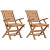 vidaXL Tuinstoelen 2 st inklapbaar 56x63x90 cm massief teakhout