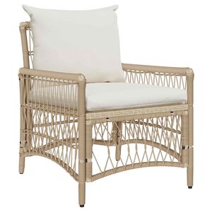 vidaXL Tuinstoel Beige 60 x 70 x 78cm poly rattan
