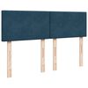 vidaXL Boxspring met matras fluweel blauw 140x190 cm