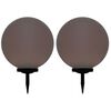 vidaXL Solarlampen 2 st LED rond 50 cm RGB