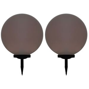 vidaXL Solarlampen 2 st LED rond 50 cm RGB