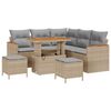 vidaXL Tuinbankenset 8 pcs Beige poly rattan
