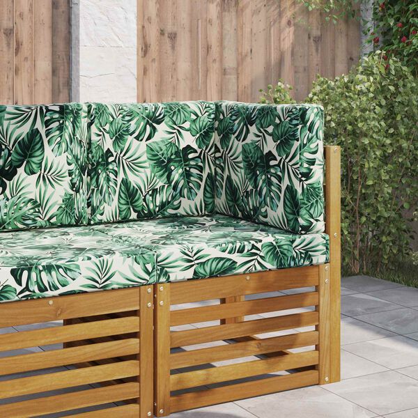 vidaXL Buiten bankkussen 3 pcs Bladpatroon Polyester