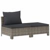 vidaXL 9-delige Loungeset met kussens poly rattan grijs