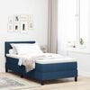 vidaXL Boxspringbed met matras met hoofdeinde Blauw 90 x 200 cm Stof