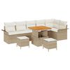 vidaXL Tuin Sofa Set 9 st 8-Aantal zitplaatsen Beige en Cr&egrave;me