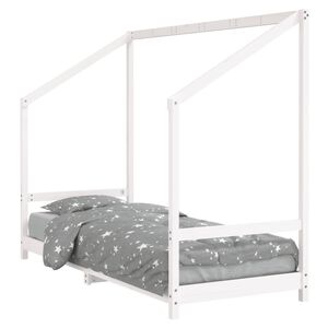 vidaXL Kinderbedframe 80x200 cm massief grenenhout wit