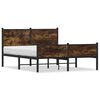 vidaXL Bedframe zonder matras metaal gerookt eikenkleurig 140x190 cm