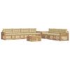 vidaXL Buiten bankenset 8 st Wit en Beige