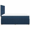 vidaXL Boxspring met matras stof blauw 140x200 cm