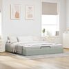 vidaXL Ottoman bedframe zonder matras 160x200 cm fluweel lichtgrijs