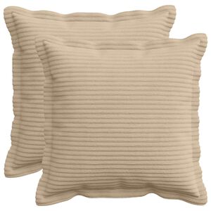 vidaXL Kussensloop 2 st HOUTEN Taupe 30 x 30 cm corduroy