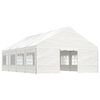 vidaXL Prieel met dak 8,92x5,88x3,75 m polyetheen wit