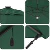 vidaXL Roma Parasol Groen 286 x 285 x 270 cm Aluminium en Polyester
