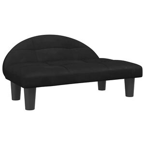 vidaXL Hondenmand 70x52x30 cm fluweel zwart