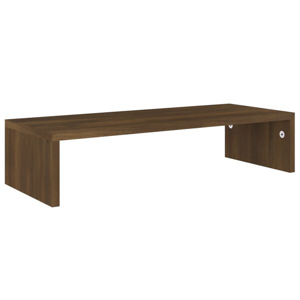 vidaXL Monitorstandaard 60x23,5x12 cm bewerkt hout bruin eikenkleur
