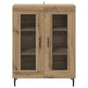 vidaXL Dressoir Artisan Eiken 69,5 x 34 x 90 cm Bewerkt hout