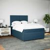 vidaXL Boxspring met matras fluweel blauw 160x200 cm