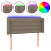 vidaXL Hoofdbord LED 83x16x78/88 cm stof taupe