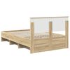 vidaXL Bedframe met hoofdeinde Sonoma Eiken 120 x 123 cm Bewerkt hout