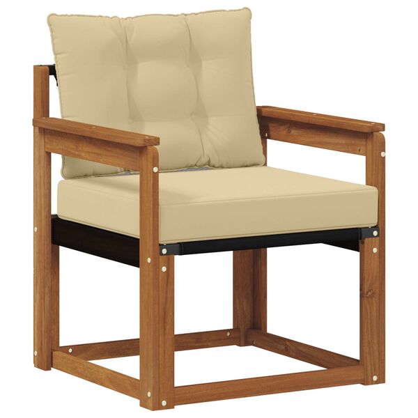 vidaXL Tuinbank Massief Acaciahout en Textilene Naturel