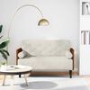 vidaXL Loveseat bank met bolsters cr&egrave;me 110 cm fluweel