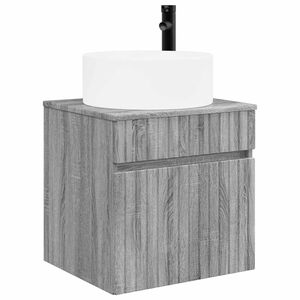 vidaXL Wandgemonteerde wastafelmeubel Grijs Sonoma 49 x 44,5 x 65,5 cm