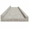 vidaXL Wandschappen 4 st 100x9x3 cm betongrijs