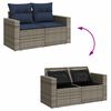 vidaXL 13-delige Loungeset met kussens poly rattan grijs