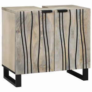 vidaXL Badkamertenk te kast Wit 62 x 33 x 58 cm Bewerkt hout