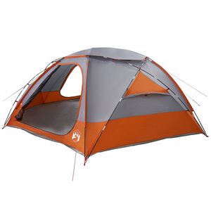 vidaXL Koepeltent met Verwijderbare Regenkap Grijs en Oranje