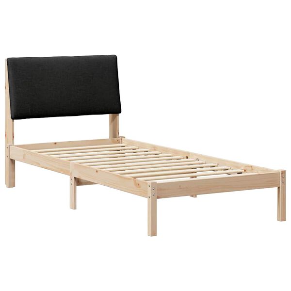vidaXL Bedframe Bruin en zwart 90 x 200 cm Massief grenenhout