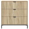 vidaXL Dressoir met lade Sonoma eiken 79.5 x 33 x 82 cm Bewerkt hout