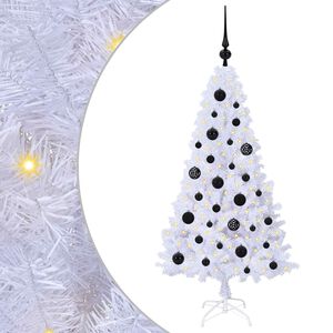 vidaXL Kunstkerstboom Wit 120 cm PVC en staal