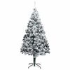 vidaXL Kunstkerstboom met 300 LED Wit 180 cm PVC en Staal en Kunststof