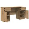 vidaXL Bureau artisanaal eikenkleurig 140 x 49 x 76 cm Bewerkt hout
