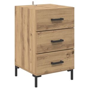 vidaXL Nachtkastje Artisan Eiken 40 x 40 x 66 cm Bewerkt hout