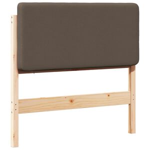 vidaXL Gestoffeerd hoofdbord Bruin en Taupe 75 cm Massief grenenhout